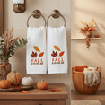 thumbnail image 5 of Serafina Home Decorative Fall Fingertip Towels: Plush Velour Cotton Embroidered Colorful Leaves Fall is in The Air, Set of 2, 5 of 9