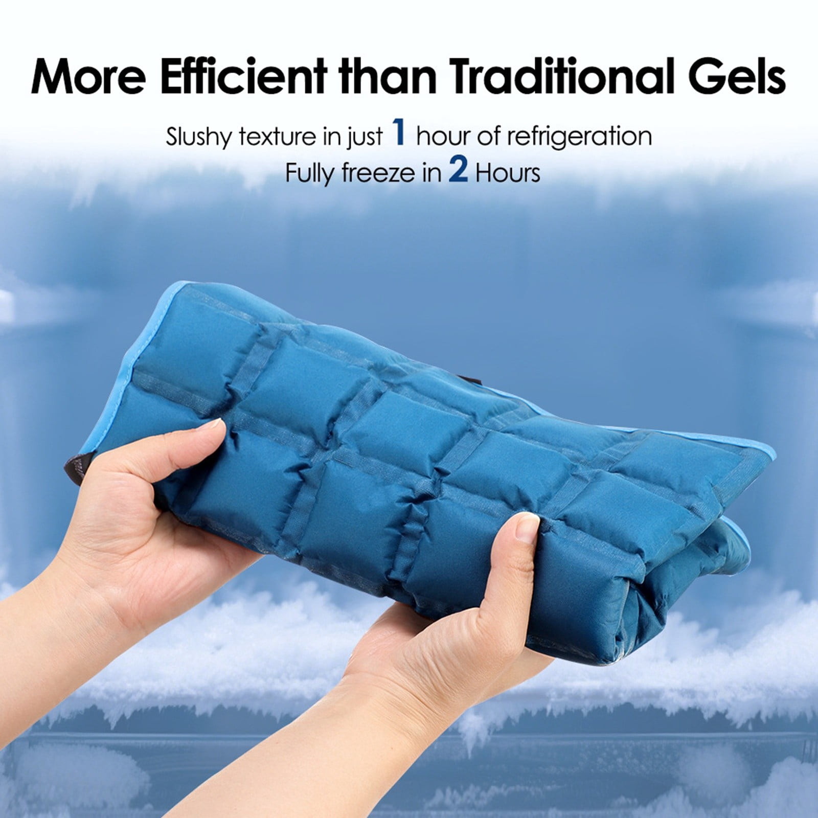 Ergonomic Ice Wrap for Injury – Reusable Gel Pack for Back Shoulders Arms Legs Elbow Knee Neck and - Flexible Bi-Clinical Cold Compress for Sports