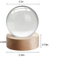 thumbnail image 5 of Luz de noche de color cristal con bola de cristal tallada en el interior, adorno luminoso, regalo estrellado con madera como se muestra, 5 of 5