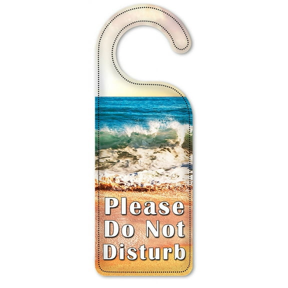 Do Not Disturb Door Knob Hanger Sign - Beach