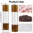 thumbnail image 3 of Austok 2Pcs Salt and Pepper Grinder Wooden Shakers with Adjustable Ceramic Core High-capacity Seasoning Bottle for Kitchen, 3 of 9