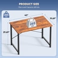 thumbnail image 3 of 40 Inch Wood Brown Computer Desk, Modern Home Office Workstation, 3 of 10