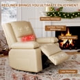 thumbnail image 4 of Power Lift Recliner Chair - Adjustable Back and Legs, Massage and Heat for Elderly, Wide 21.2" Seat Width Recliner Chairs with Pockets for Living Room, Beige, 4 of 8