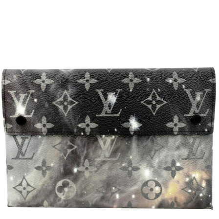 Pre-Owned LOUIS VUITTON Galaxy Pochette Monogram Canvas Pouch Grey