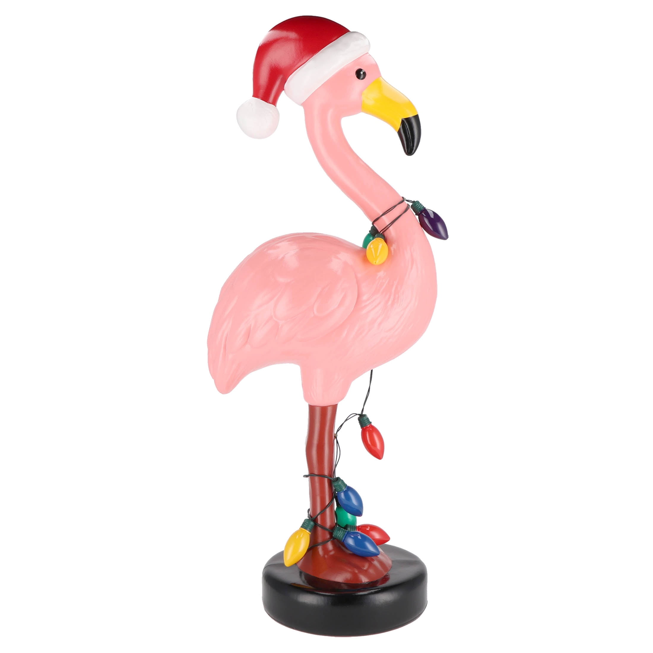 Lighted Blow Mold Flamingo Indoor/Outdoor Christmas Decoration, Multicolor, 32", by Holiday Time