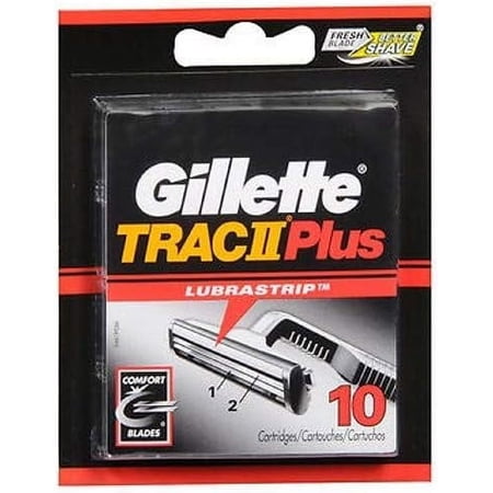 Gillette Trac II Plus Cartridges 10 Each (Pack of 2)