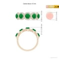 thumbnail image 4 of ANGARA Natural Half Eternity Five-Stone 1.75 ct Emerald Halo Ring in 14K Rose Gold for Women (Size-4.5mm) | May Birthstone, Birthday, Anniversary, Jewelry Gift for Women | Natural Emerald Ring, 4 of 9