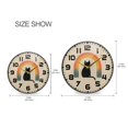 thumbnail image 5 of Yayeee Wall Clock for Living Room 9.5 inch Battery Operated Round with Holder, Beige Cat Rainbow, 5 of 7