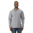 thumbnail image 1 of Jerzees Mens DRI-POWER Active Long Sleeve Crew T-Shirt, M, Heather Grey, 1 of 2