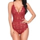 thumbnail image 1 of Gibobby Lencería sexy para mujer Conjunto de lencería sexy de encaje suave para mujer, ropa interior transparente con aros de encaje floral(Rojo, XG), 1 of 5