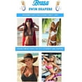 thumbnail image 3 of Braza Women's Cleavage Kit Foam Swim Shapers Push Up Bra Pads and Swimwear Tape, 3 of 6