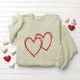 thumbnail image 4 of mihongmao Valentine T Shirts for Women Round Neck Fall Printed Printed Hoodie Long Sleeved Khaki S, 4 of 5