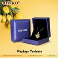 thumbnail image 5 of RIVIKO Heart Birthstone Pendant Necklace for Women 925 Sterling Silver Zirconia Necklaces Wedding Anniversary Birthday Mothers Day Jewelry Gifts For Her Mother Wife, 5 of 11