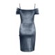 thumbnail image 3 of Gibobby Vestido de fiesta para mujer Vestido de primavera europeo y americano con borde 2022, vestido Irregular con cordón y forro polar ajustado Sexy(Gris,M), 3 of 5