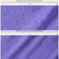 thumbnail image 2 of Soimoi Purple Cotton Cambric Fabric Crab & Jellyfish Ocean Print Fabric by the Yard 56 Inch Wide, 2 of 7