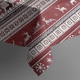 thumbnail image 5 of Red Christmas Deer and Snowflake Pattern Square Tablecloth,Waterproof Square Table Cover,Wipeable Spillproof Washable Table Cover for Home Kitchen Party Decor 52"x52"(132x132cm), 5 of 6