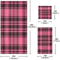 thumbnail image 3 of Dreamtimes 3 PCS Towel Vintage Pink and Black Plaid Cotton Bath Towel Set (1 Bath Towel, 1 Hand Towel, 1 Washcloth) for Bathroom, Super Soft and Quick Dry Towels, 3 of 7