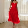 thumbnail image 2 of IROINNID Rollbacks Wedding Guest Dresses for Women Formal Evening Night Dress Summer V-Neck Camis Sleeveless Vest Long Dress Trendy A-Line Dress,Red, 2 of 6