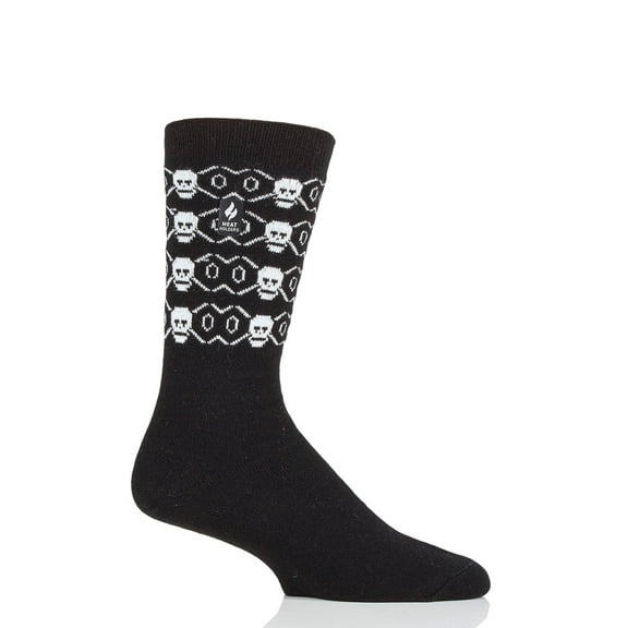 Heat Holders Men's Bones ULTRA LITE Solid Crew Socks | Warm   Soft, Hiking, Cabin, Cozy at Home Socks | 3X Warmer Than Cotton Socks