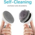 thumbnail image 4 of Self Cleaning Pet Grooming Brush Efficiently Loose Undercoat Hair Deshedding Tool For Dogs And Cats With Convenient Push Button, 4 of 6