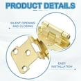 thumbnail image 3 of Uxcell Self-Closing Cabinet Hinges Semi-Overlay, Semi Concealed Flush Face Mount Cabinet Hinge with Screw Gold Tone, 3 of 7