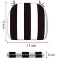 thumbnail image 2 of Tapis de Jardin Rayé Noir et Blanc Intérieur Tapis de Chaise Extérieur 16 x x2 Maison, 2 of 5