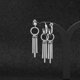 thumbnail image 5 of Pendientes de acero de titanio, pendientes de tres varillas, pendientes de acero inoxidable, fáciles de limpiar, 5 of 6