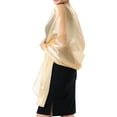 thumbnail image 5 of Ladiery Elegant Sheer Crepe Shawl Wrap for Women - Shimmering Evening Party Accessory, Lightweight Travel Scarf for Weddings & Festivals, 5 of 8