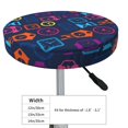 thumbnail image 2 of color clock Round Bar Stool Seat Covers, Elastic Round Chair Cover Stool Seat Slipcover Bar Stool Cushions Round Pad for 12-14 inch, 2 of 5
