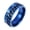 Blue, variant on Men's Women's Stainless Steel Rototable Roman Numberal Chain Anxiety Ring Index Finger Band Blue Size 10