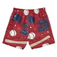 thumbnail image 2 of ALAZA Boys Swim Trunks Baseballs Beach Board Shorts Drawstring Swimsuit XS, 2 of 6