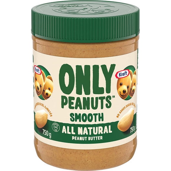 Kraft All Natural Smooth Peanut Butter, 750g (26.5 oz)