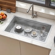 Dextrus 32 Undermount Kitchen Sink Workstation, 304 Stainless Steel, Single Bowl, Honeycomb, Silver