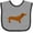 Heather and Black, variant on Inktastic Dachshund Boys or Girls Baby Bib