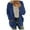 Blue, variant on Jacket Women Button Down Long Sleeve Fuzzy Warm Jacket Fall Clothes Women'S Coats