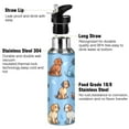 thumbnail image 3 of ALAZA Cute Pug Dog Water Bottle Insulated Flask Stainless Steel Straw Lid 20 oz, 3 of 6
