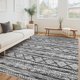 thumbnail image 1 of Alfombra Boho Marroquí Tortania 127x203 cm Suave y Lavable Negra y Blanca, 1 of 9