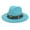 Light blue, variant on Hats Adults Unisex Retro Western Cowboy Riding Leather Belt Wide Cap Straw Hat