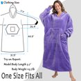 thumbnail image 6 of REDESS Oversized Wearable Blanket Hoodie Sweatshirt for Adults Women Men-Purple, 6 of 8