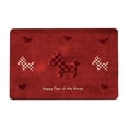 thumbnail image 2 of Festive Horse Red Doormat - Holiday Welcome Mat for Indoor & Outdoor Use, Non-Slip Design Perfect for Home Entrances, Patios, and Garages - Ideal Gift for Friends and Family During the Festive Season, 2 of 7