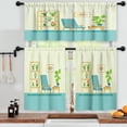 thumbnail image 3 of LALILO Kitchen Curtains and Valances Set of 3 36" Flat Retro Window Treatment Tiers for Window Decor, 3 of 5
