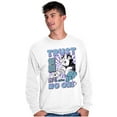 thumbnail image 4 of The Smurfs Cool Kanji Trust No One Men's Long Sleeve Tee T Shirt Brisco Brands X, 4 of 6