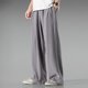 thumbnail image 1 of Mens Casual Baggy Pants Elastic Waist Loose Soft Trousers Solid Color Straight, 1 of 8