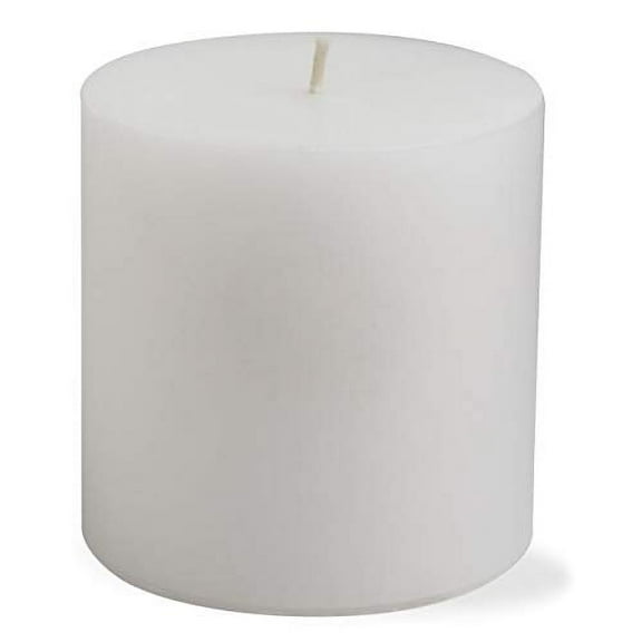 tag Chapel 4x4 Pillar Candle Unscented Drip-Free Long Burning Hours for Home Décor Wedding Parties 4x4 White