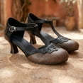 thumbnail image 3 of SACFOF Women's Low Heels Mary Jane Pumps - Adorable Vintage Shoes- Unique Round Toe Design with an Adjustable T Strap, 3 of 6