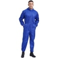 thumbnail image 3 of TiaoBug Men's Long Sleeve Work Overall Mechanic Uniforms Lightweight Jumpsuits Front Zipper Suit Blue XXL/180, 3 of 7