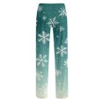 thumbnail image 4 of Women's Casual Fashion Christmas Pajama Pants, Long Sleepwear Trousers for Sports and Home Use, Comfortable and Soft Material for Nightwear and Lounging,Turquoise,L, 4 of 6