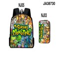 thumbnail image 1 of My Singing Monsters Monster Concert School Bag Cartoon Backpack Shoulder Bag Pencil Case Three Piece Set, 1 of 2