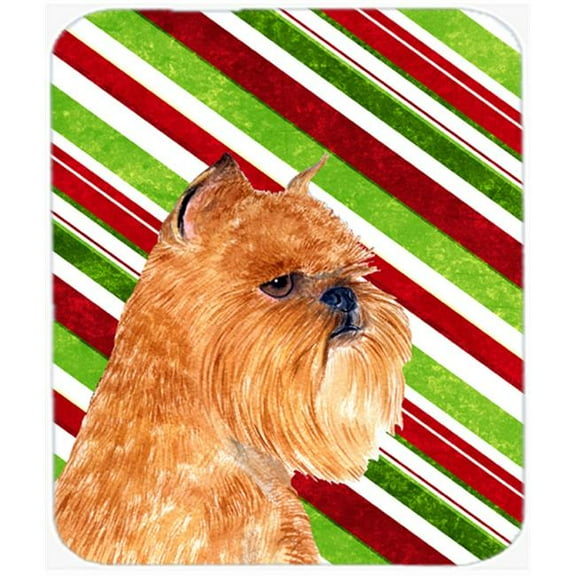 Brussels Griffon Candy Cane Holiday Christmas Mouse Pad, Hot Pad Or Trivet