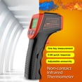 thumbnail image 4 of Termómetro infrarrojo, pistola láser digital sin contacto para medir la temperatura, de -58 °F a 1112 °F (-50 °C a 600 °C) con pantalla LCD, color rojo, 4 of 10